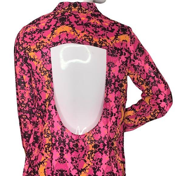 Lamour Nanette Lepore Sheer NWOT Top Size S Long Sleeve Button Down - Picture 7 of 13